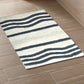 Tapete de banho listrado Mainstays, algodão supermacio, lavável à máquina, 50,8 cm x 76,6 cm - Azul-marinho