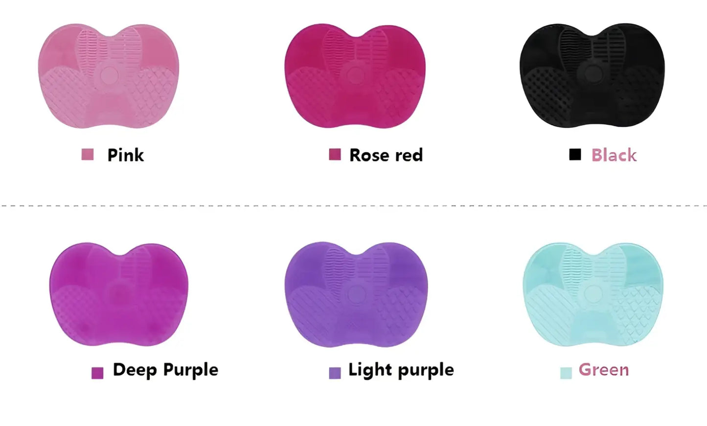 Makeup Brush Cleaning Mat Heart Shaped Silicone Pad