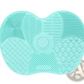 Makeup Brush Cleaning Mat Heart Shaped Silicone Pad