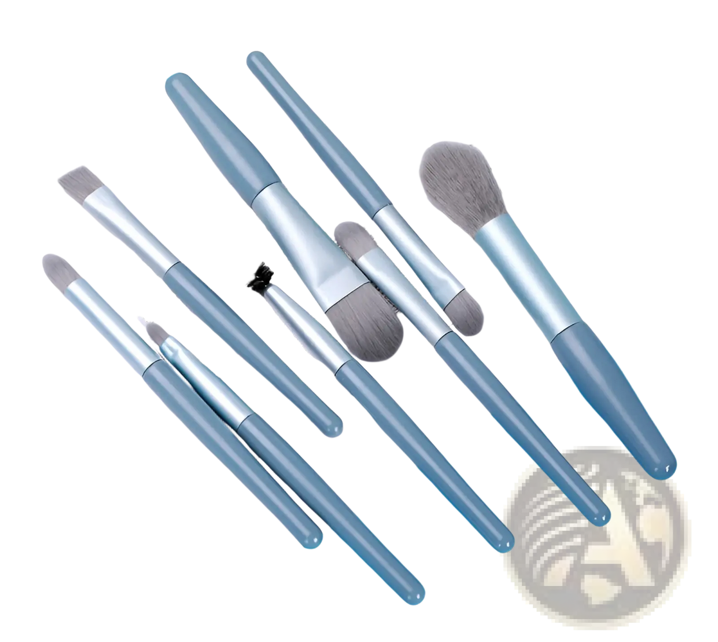 Makeup Brush Set with 8 Pieces and Leather Case