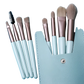 Makeup Brush Set with 8 Pieces and Leather Case