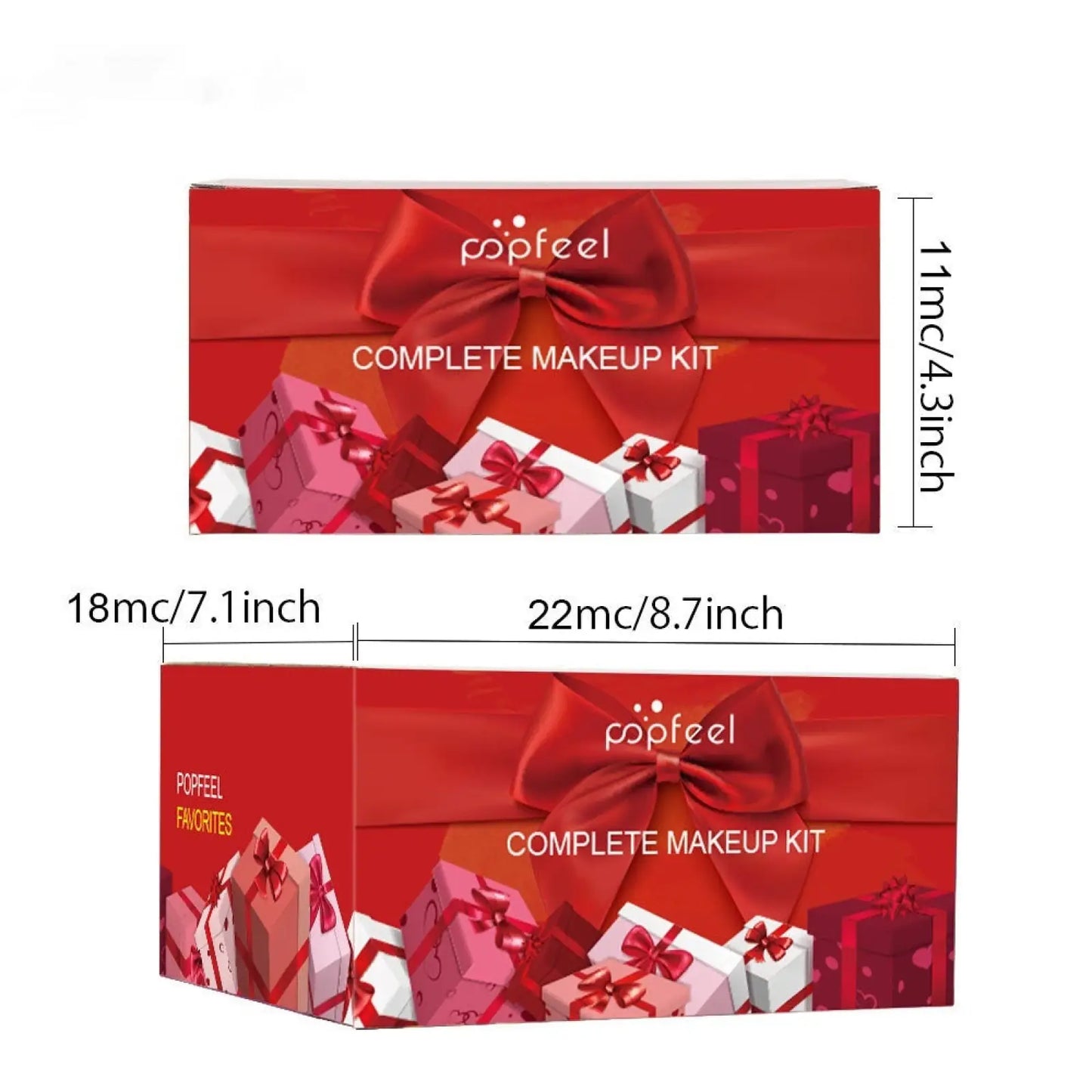Makeup Set Popfeel Festive Red Gift Kit 27 Pcs