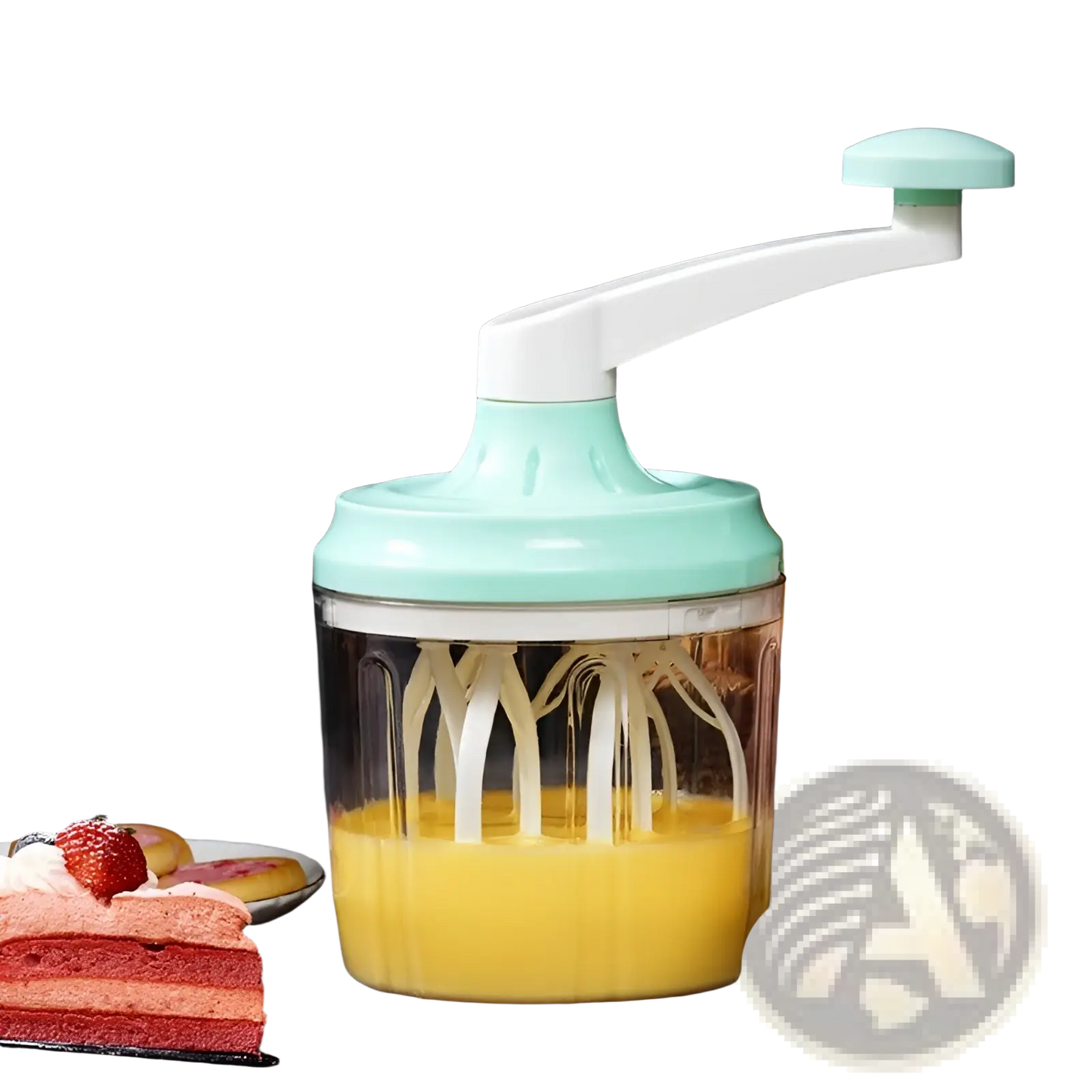 Manual Hand Crank Egg Whisk and 1200ml Food Mixer