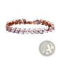 Marquise Zircon Leaf Tennis Bracelet in Polished Silver