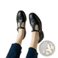 Mary Jane Shoes Retro Leather t Strap Brogue Style