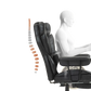 Massage Office Chair with Reclining Footrest 396lbs