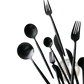 Matte Black Stainless Steel Cutlery 60 Piece Tableware Set