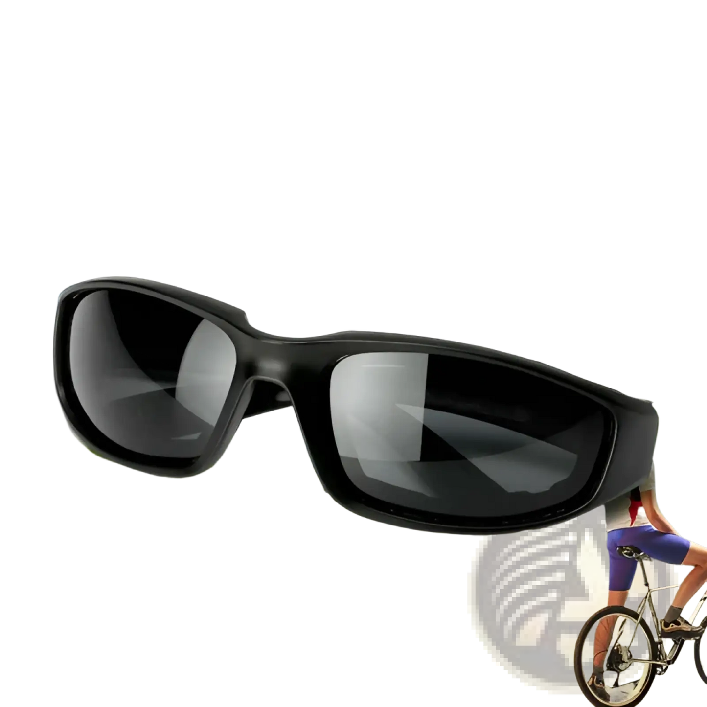 Matte Black Wind Resistant Motorcycle Riding Goggles