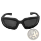 Matte Black Wind Resistant Motorcycle Riding Goggles
