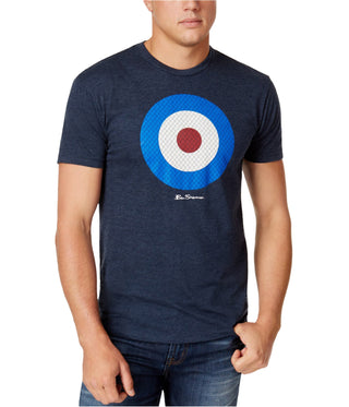 Camiseta masculina Ben Sherman Slim Fit com estampa gráfica, tamanho extra grande, azul-marinho meia-noite