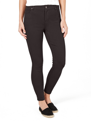 Calças femininas ultrafinas de malha ponteada Style &amp; Co, tamanho 16"