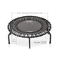 JumpSport 220 Fitness Rebounder Mini Trampolim e Acessório de Barra de Apoio, Preto