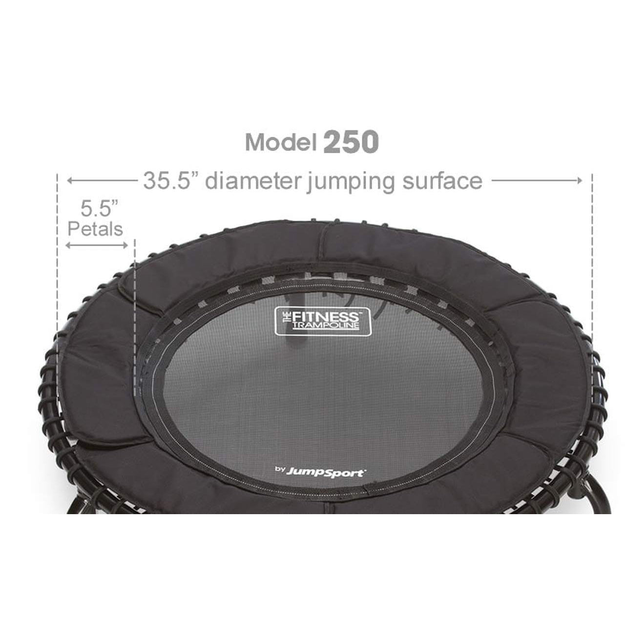 JumpSport 250 Fitness Rebounder Mini Trampolim para Cardio Fitness em Casa (Pacote com 2)