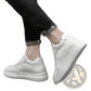 Men Leather Sneakers Platform Running Shoes