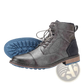 Men Leather Winter Boots with Navy Accents