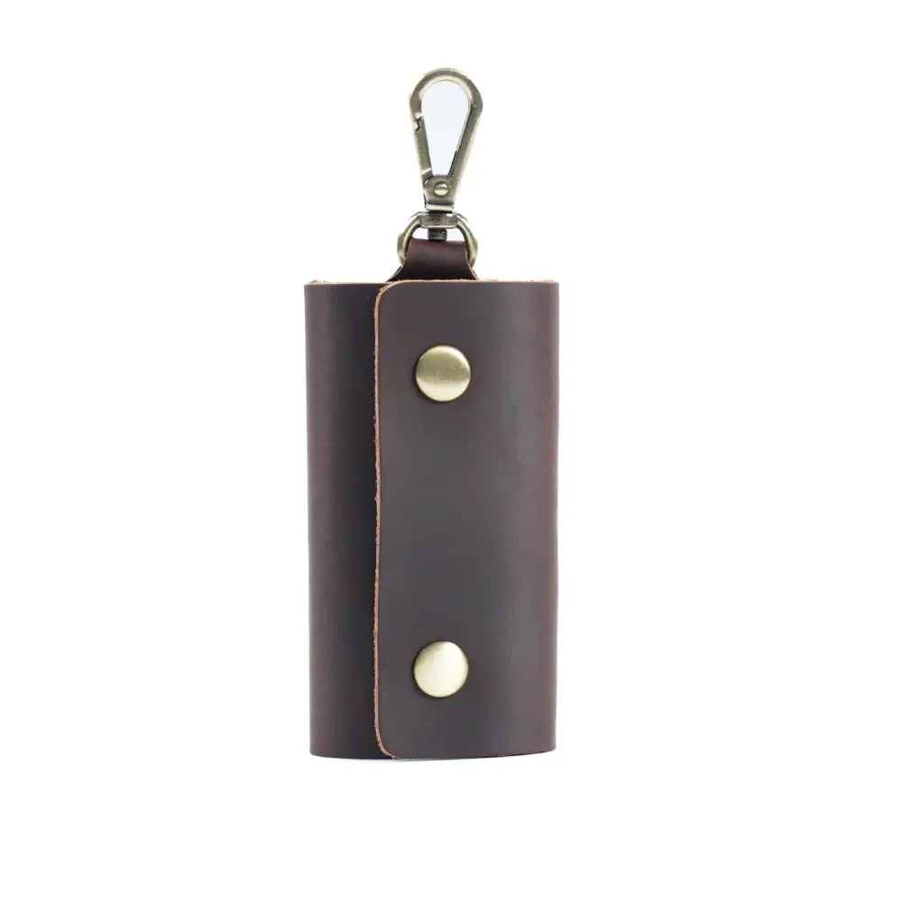 Men's Minimalist Leather Wallet and Key Organizer Case