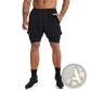 Men's 2-in-1 Breathable Quick Dry Athletic Training Shorts