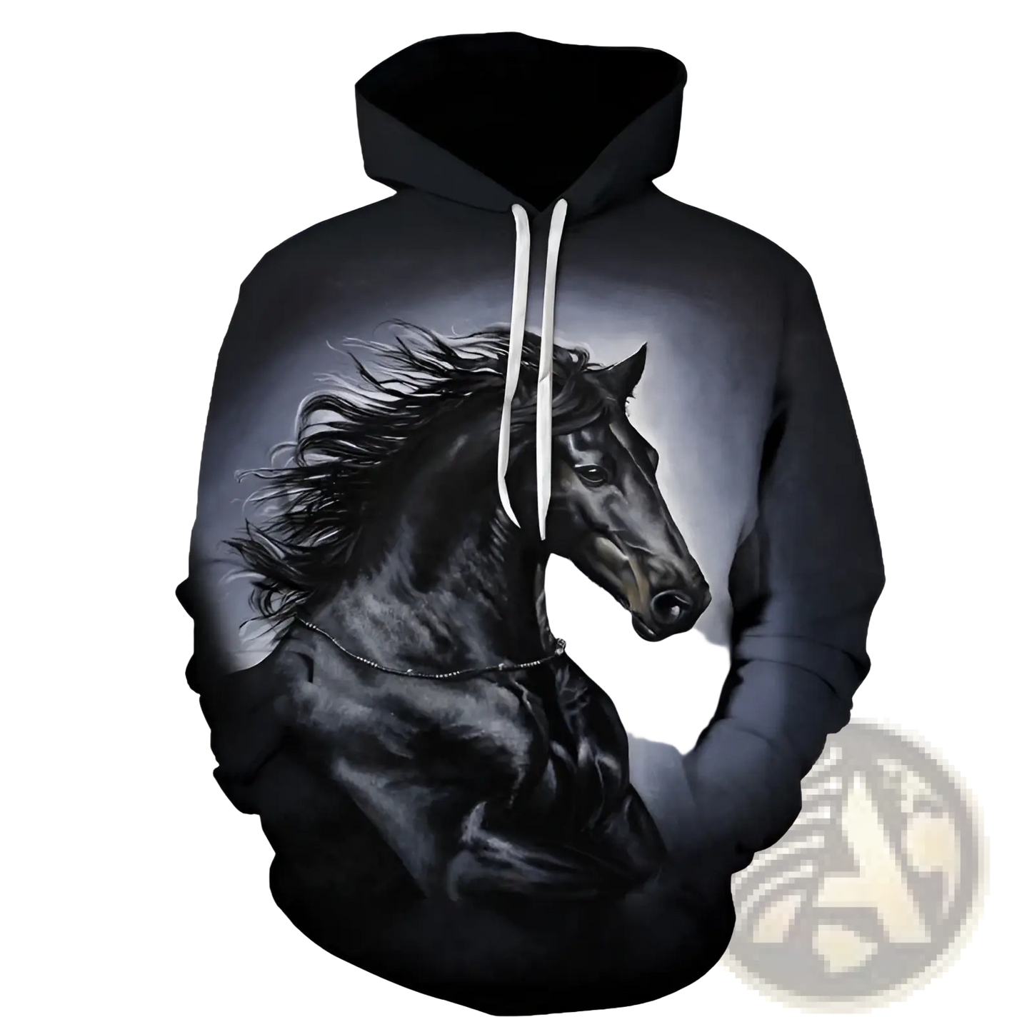 Men's 3d Dog Portrait Graphic Pullover Hoodie
