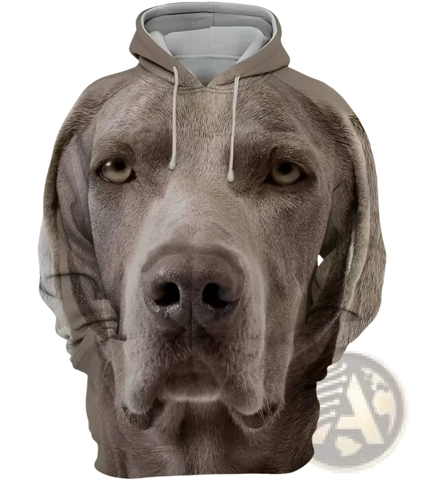Men's 3d Dog Portrait Graphic Pullover Hoodie