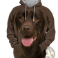 Men's 3d Dog Portrait Graphic Pullover Hoodie