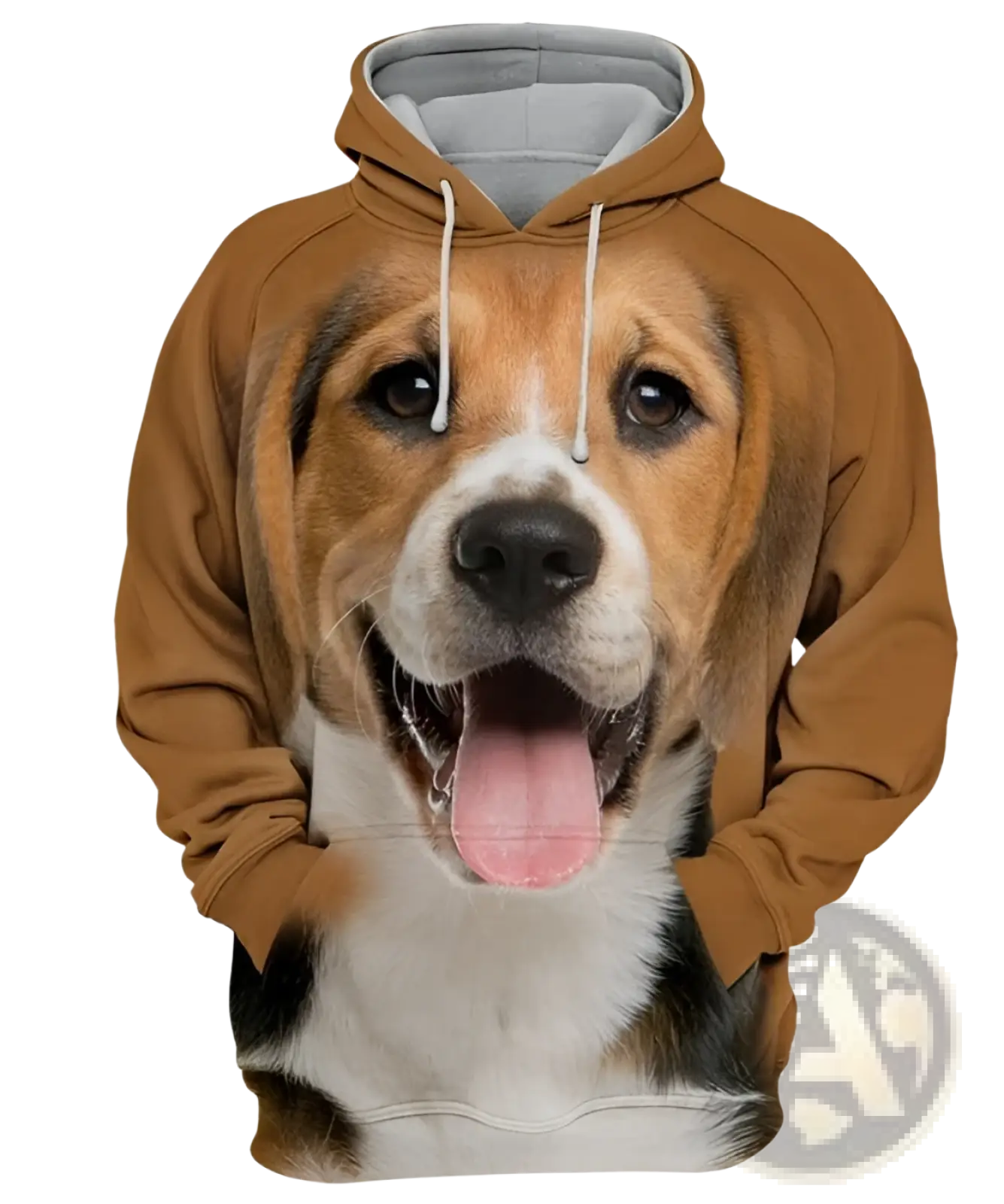 Men's 3d Dog Portrait Graphic Pullover Hoodie