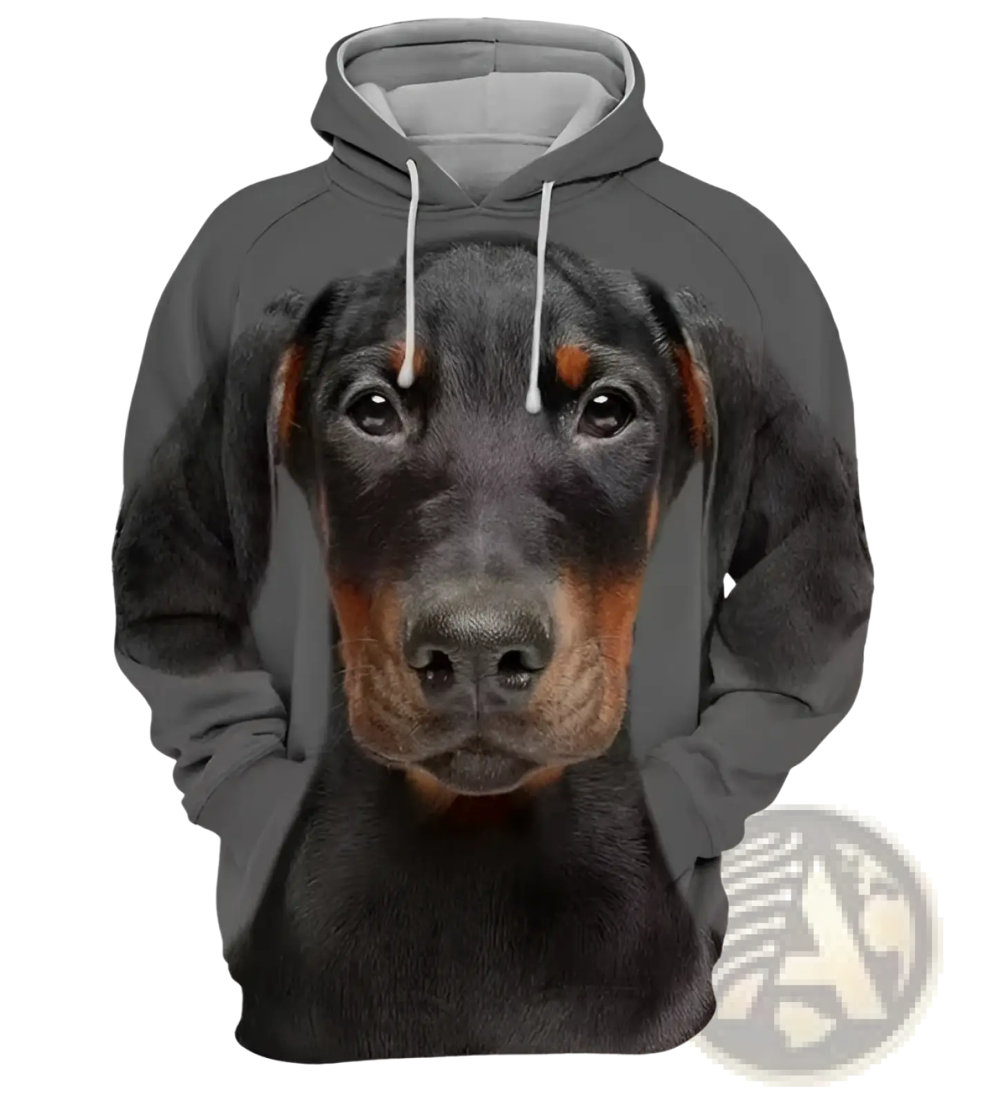 Men's 3d Dog Portrait Graphic Pullover Hoodie