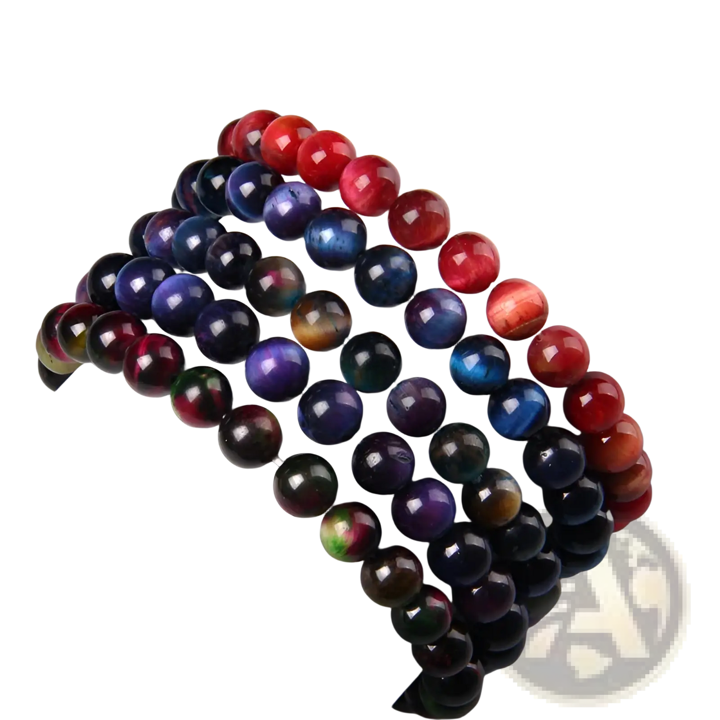 Men's 8mm Natural Tiger Eye and Gemstone Bead Bracelets