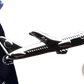 Men's Airplane Tie Clip and Lapel Pin Gift Set