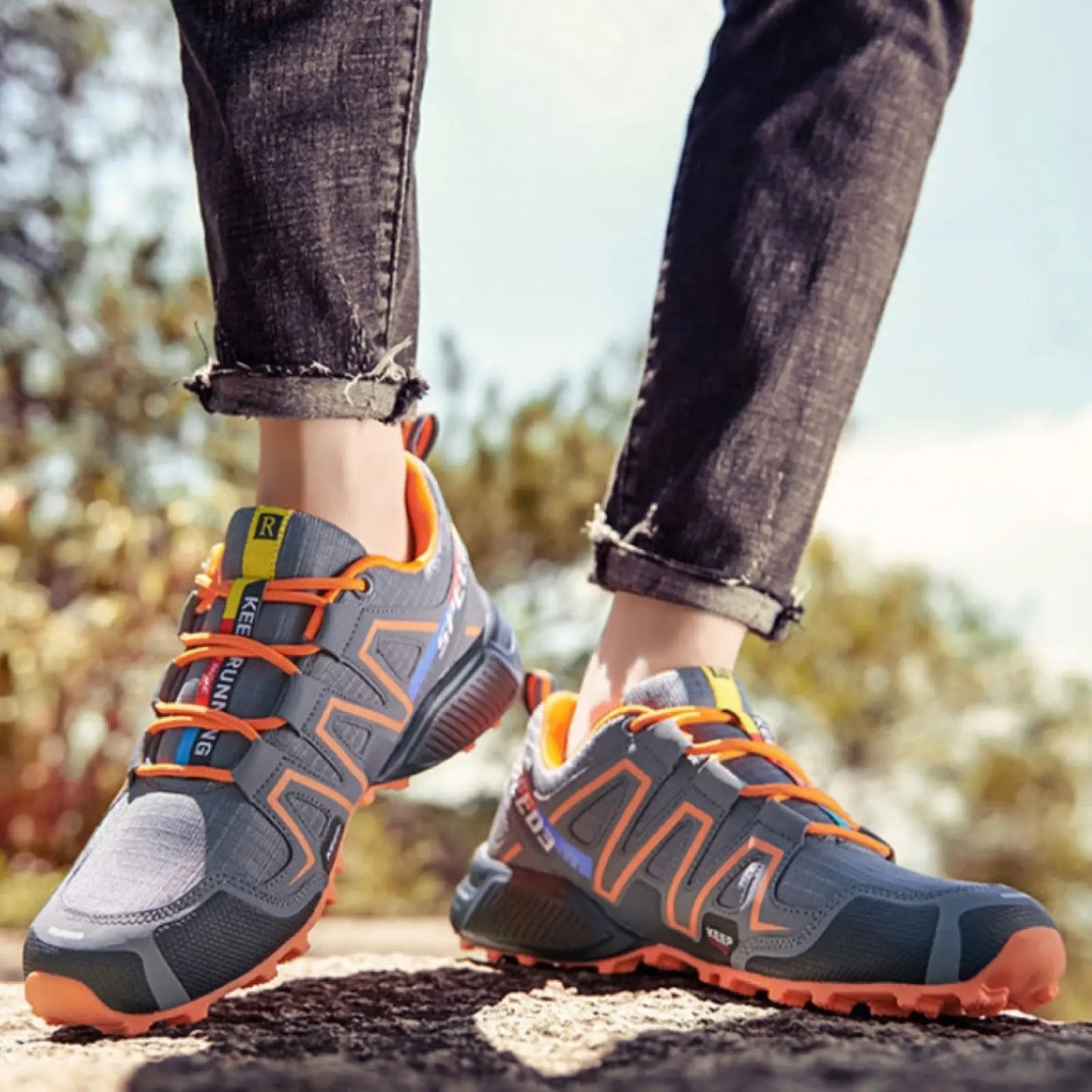 Men's All Season Non Slip Multicolor Outdoor Sneakers