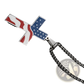 Men's American Flag Enamel Cross Stainless Steel Necklace