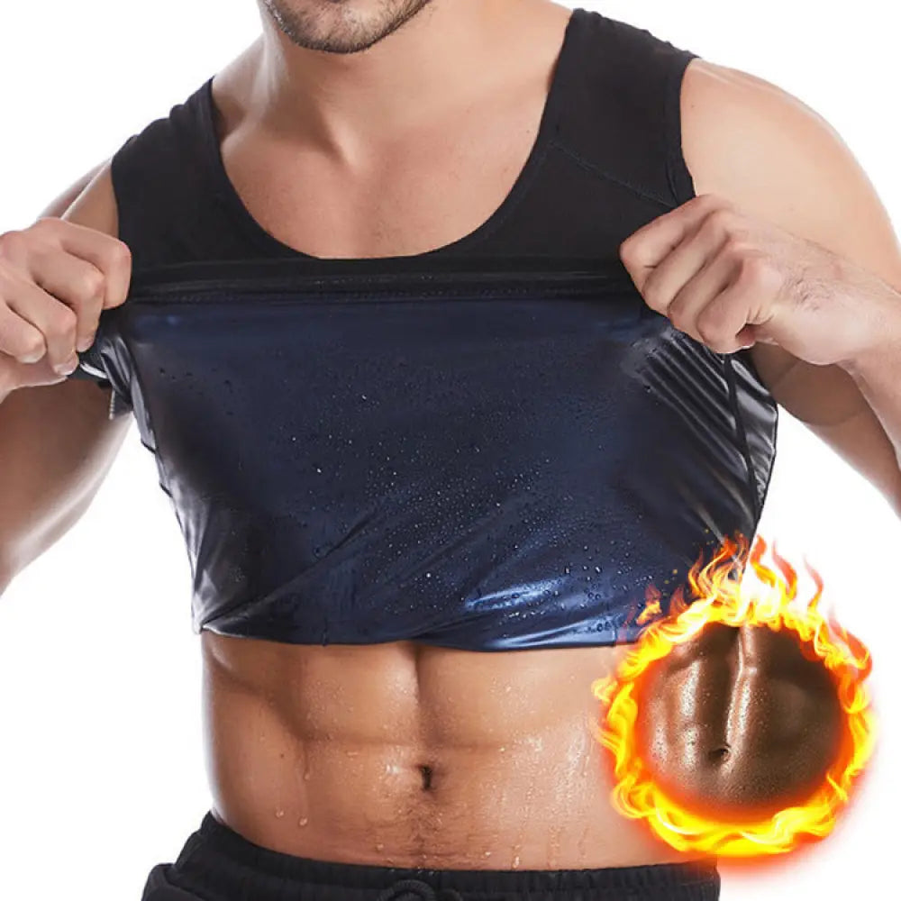 Unisex Metallic Sauna Sweat Vest and Waist Slimmer
