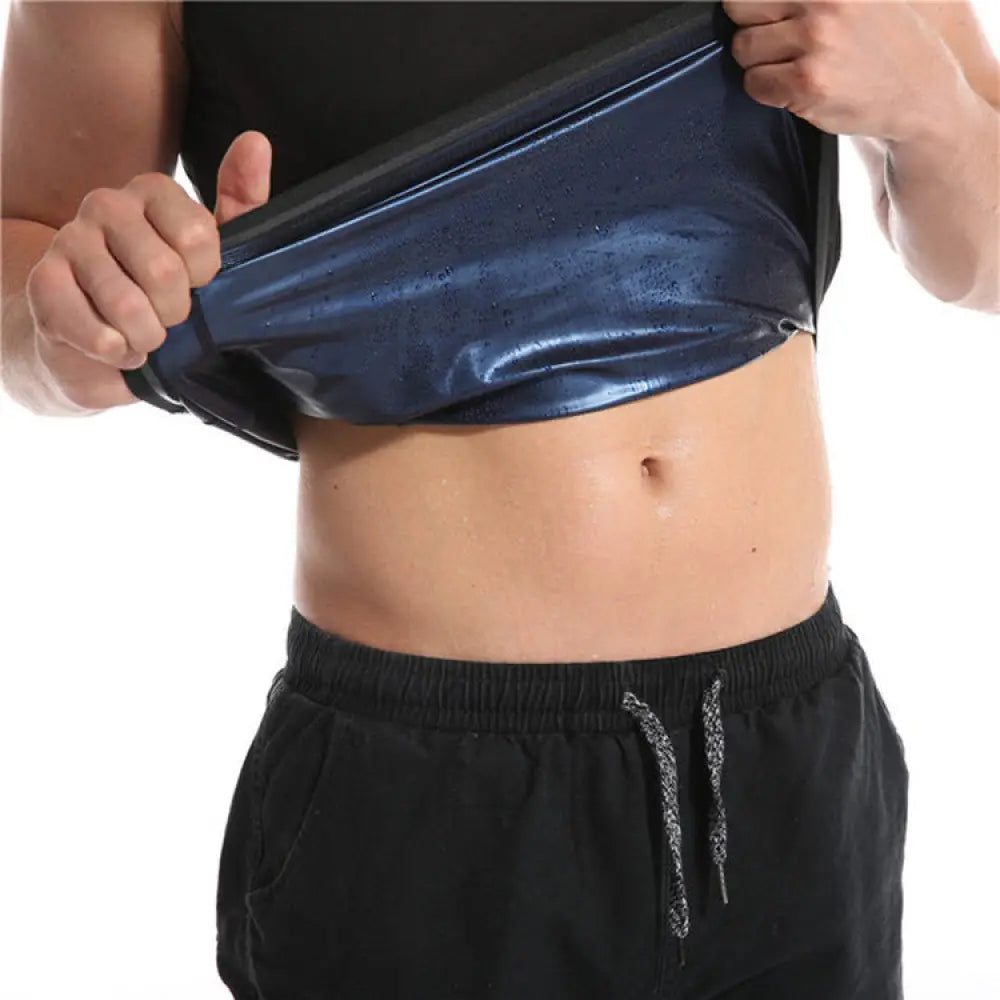 Unisex Metallic Sauna Sweat Vest and Waist Slimmer