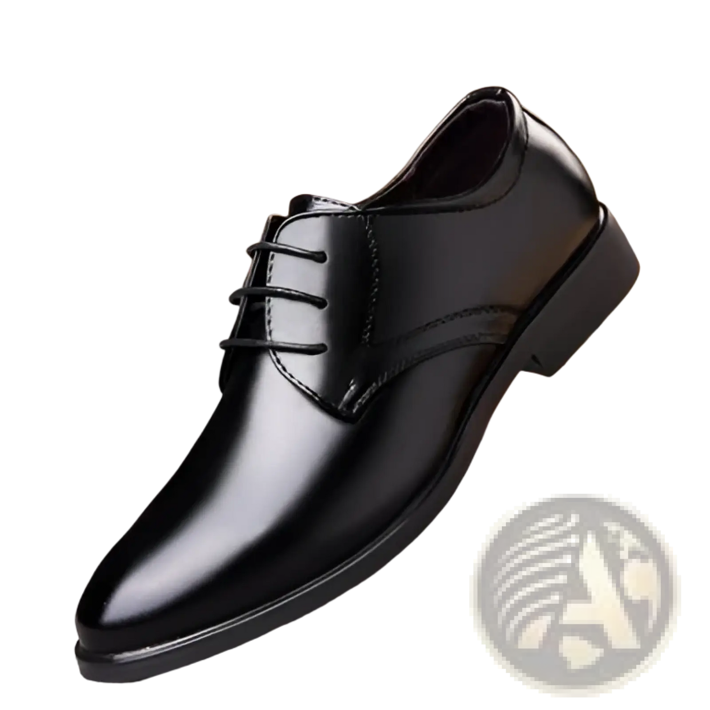 Men's Black Pointed Toe Leather Oxford Dress Shoes
