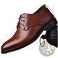 Men's Black Pointed Toe Leather Oxford Dress Shoes