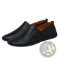 Men's Breathable Leather Driving Loafers in Large Sizes