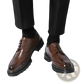 Men's British Style Chunky Sole Leather Brogue Shoes