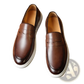 Men's British Style Embossed Leather Loafers