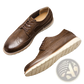 Men's Brogue Casual Leather Sneakers Lightweight