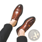 Men's Brogue Oxford Shoes Leather Business Casual Chunky Sole