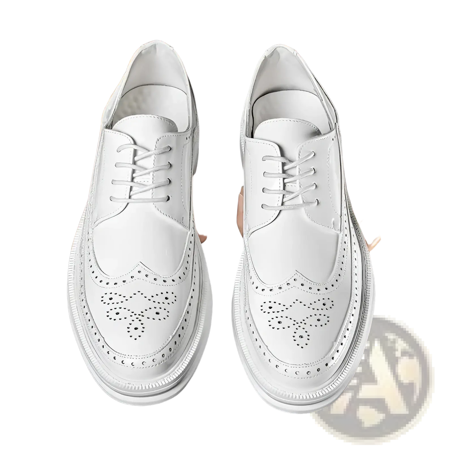 Men's Brogue Oxford Shoes Leather Business Casual Chunky Sole
