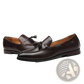 Men's Brown Leather Tassel Loafers Polished Shoes