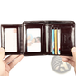 Men's Brown Leather Wallet with Card Slots