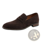 Men's Brown Suede Penny Loafer Casual Leather Shoes