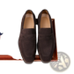 Men's Brown Suede Penny Loafer Casual Leather Shoes