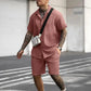 Men's Casual Cotton Polo and Shorts Matching Summer Set