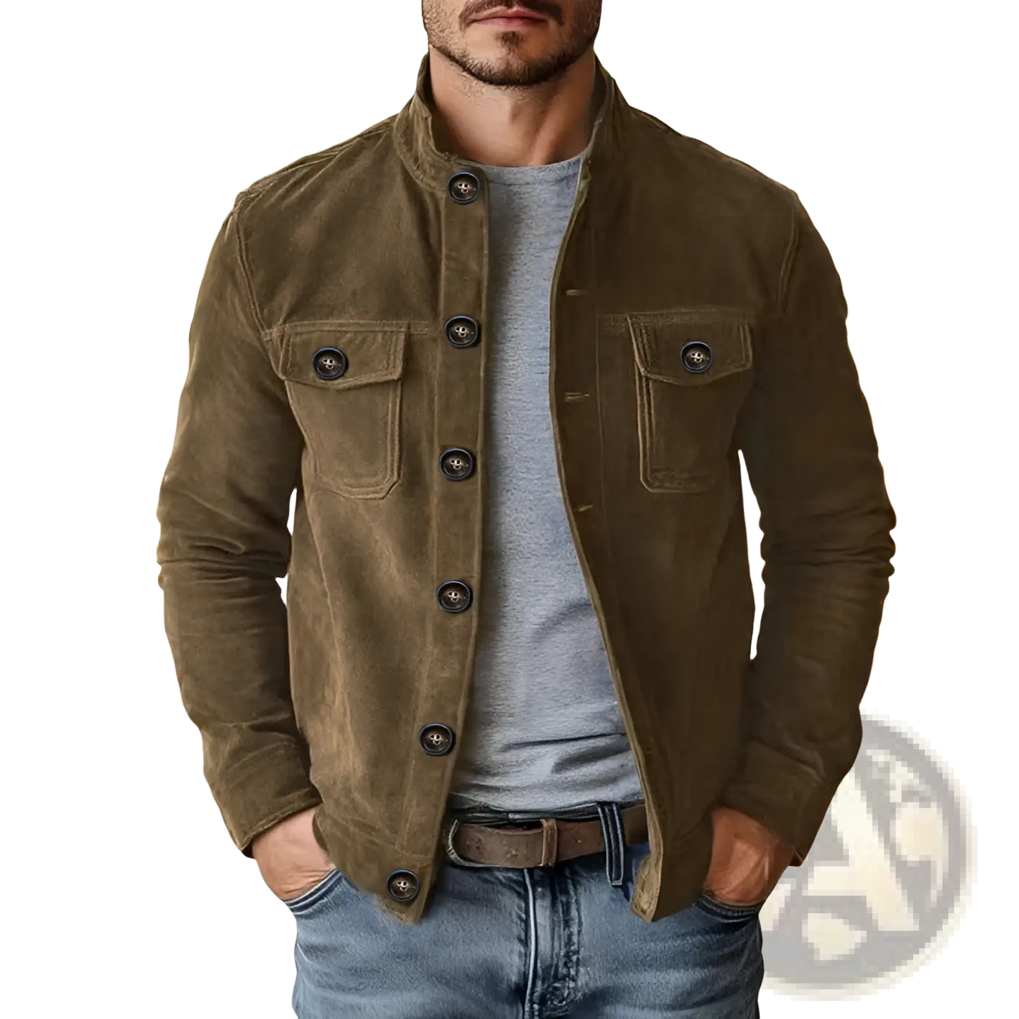 Men's Casual Faux Suede Slim Fit Motorcycle Jacket
