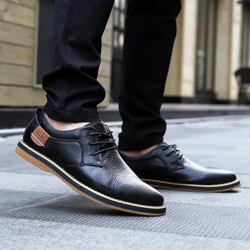 Men's British Leather Lace-up Dress Shoes