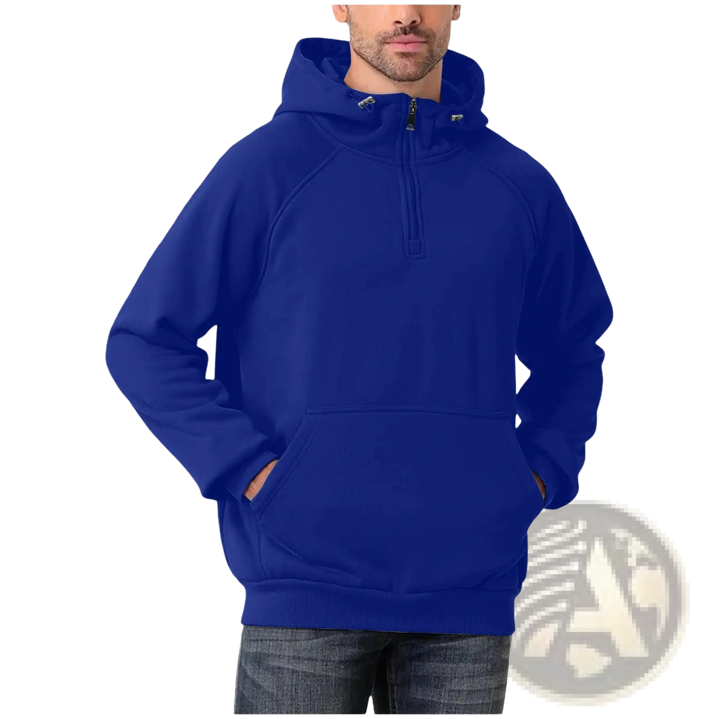 Men's Casual Multi Color Half Zip Pullover Hoodie