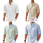 Men's Casual Ribbed Cotton Blend Stand Collar Shirt
