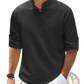 Men's Casual Ribbed Cotton Blend Stand Collar Shirt